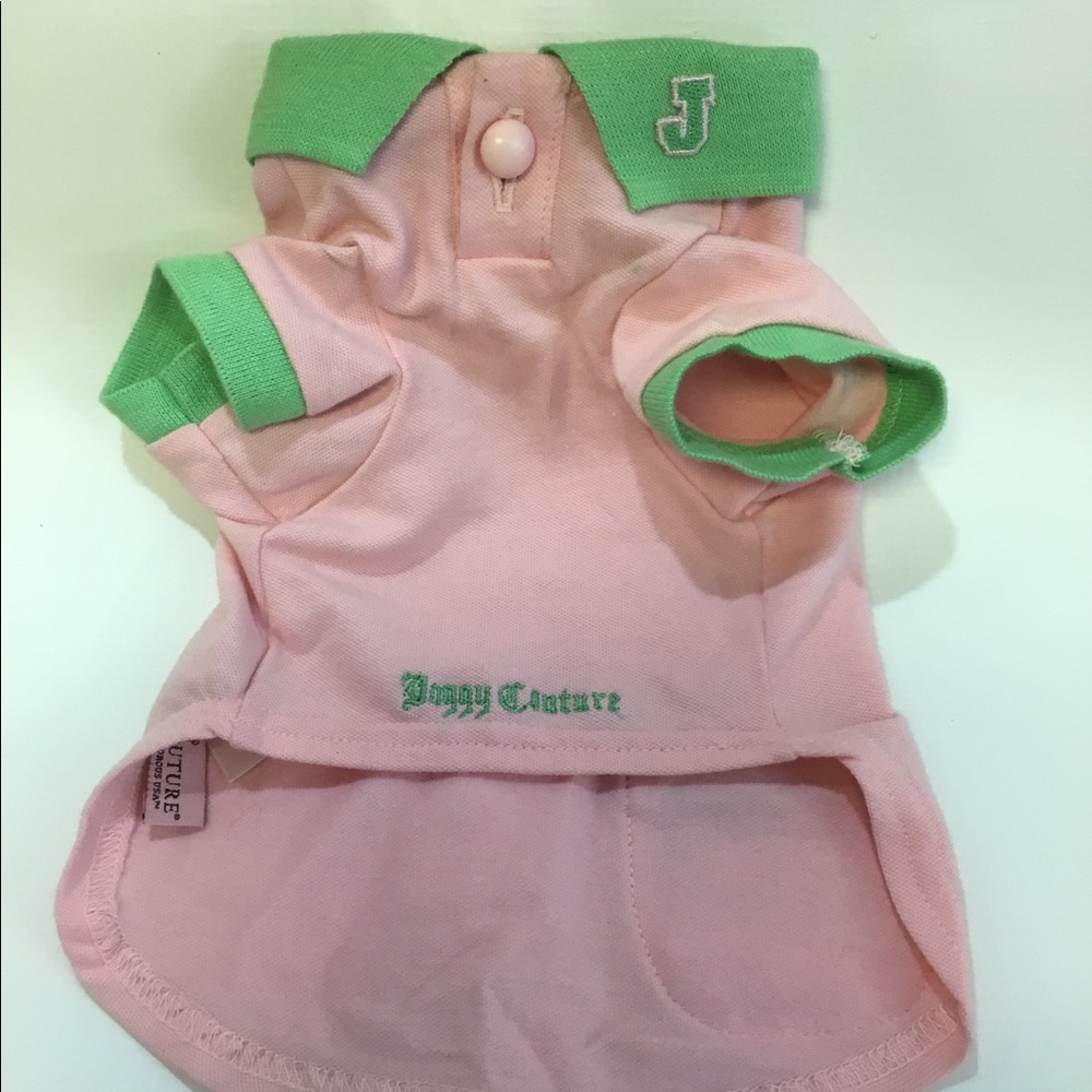 Juicy Couture Pink Lime Small Dog Shirt! Too cute!